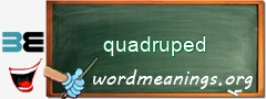 WordMeaning blackboard for quadruped